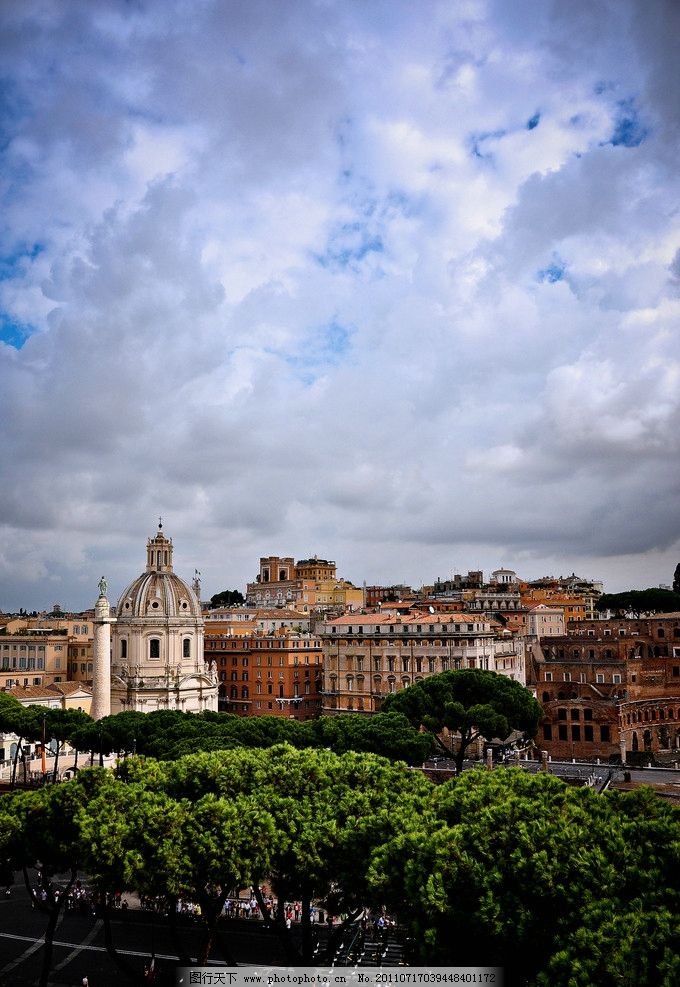 城市建筑图片,远望罗马 罗马城市风光 意大利风