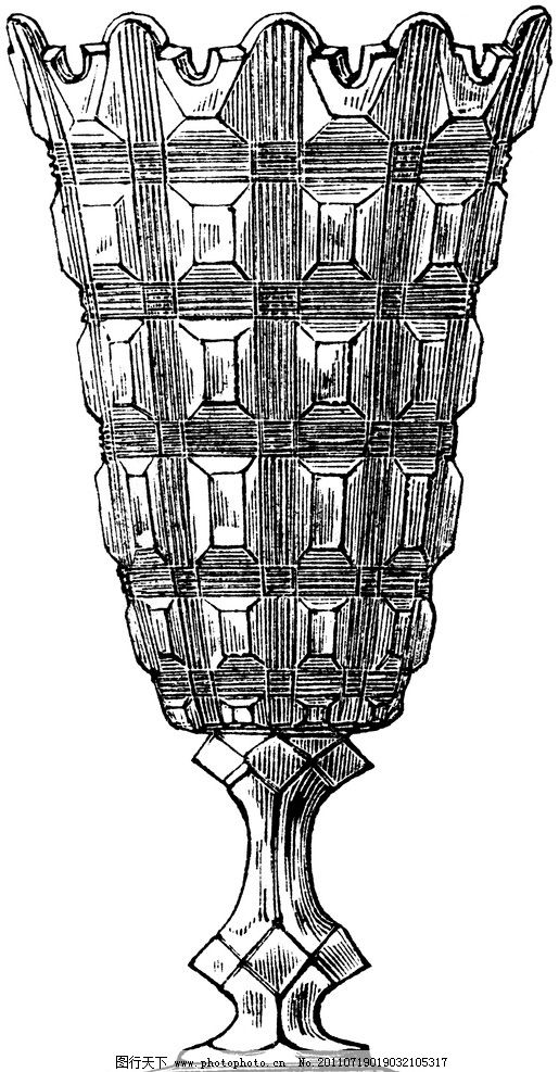 复古钢笔画 欧式花瓶 装饰纹样 绘画书法 文化艺术