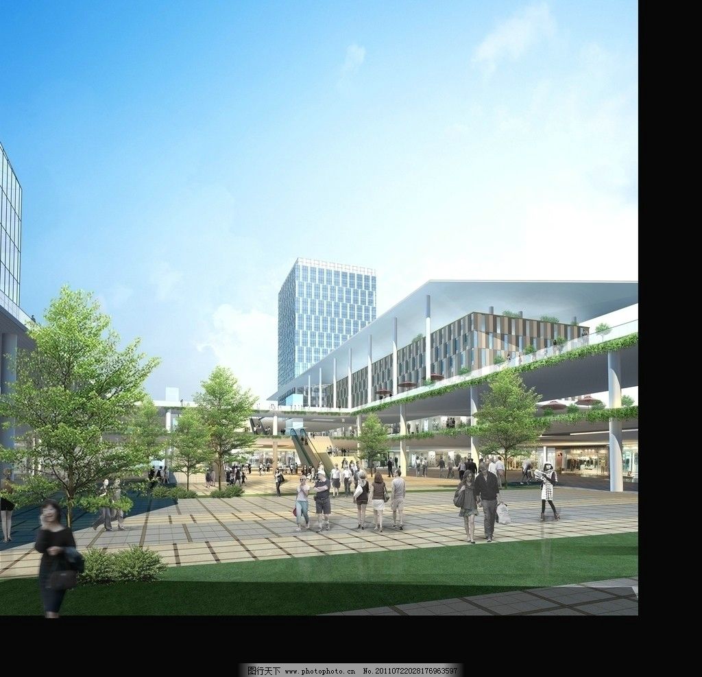 下沉广场效果图 高层建筑 景观轴线 汽车 鸟瞰素材 园林 绿化 背景植物群 植物后期素材 草坪 办公楼 河道 道路绿化 小岛 后期处理 PSD分层素材 源文件 鸟瞰配景集 PSD分层 分层素材 树后期贴图 树木 人 鸟瞰景观 72DPI PSD 景观效果图 景观设计 环境设计