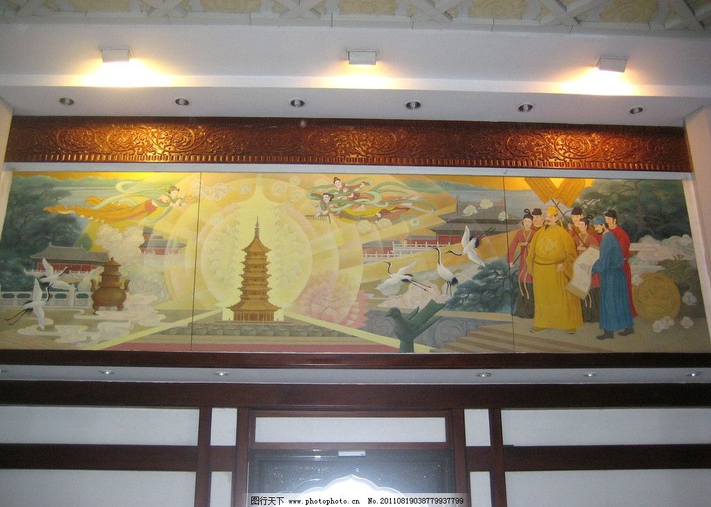 版画 古迹 古董 中国 杭州 西湖 风景名胜 高塔 旅游景区 美术绘画