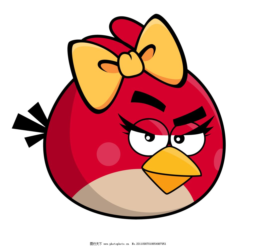 愤怒的小鸟 愤怒 小鸟 卡通 动漫 游戏 angry birds 红鸟 png 睫毛