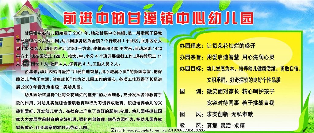 346平面图海报设计素材177幼儿园办学宗旨理念教育p