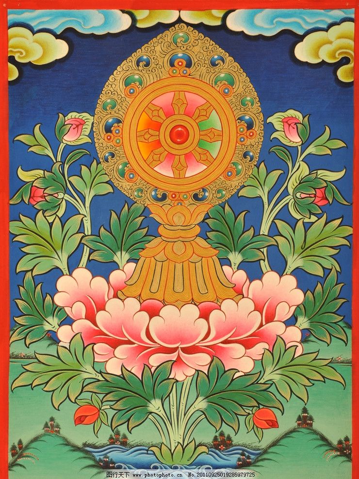 佛教吉祥供品图片